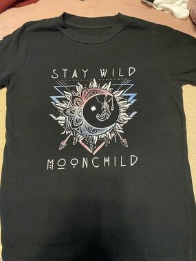 Stay Wild Moonchild Graphic Tee - Black